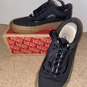 Old school vans with brown gum